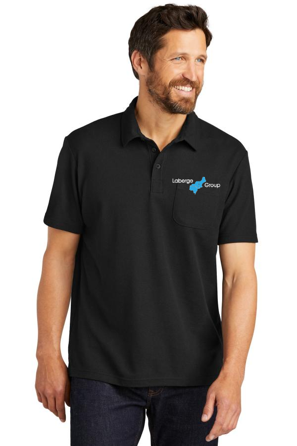 C-FREE Cotton Blend Pique Pocket Polo