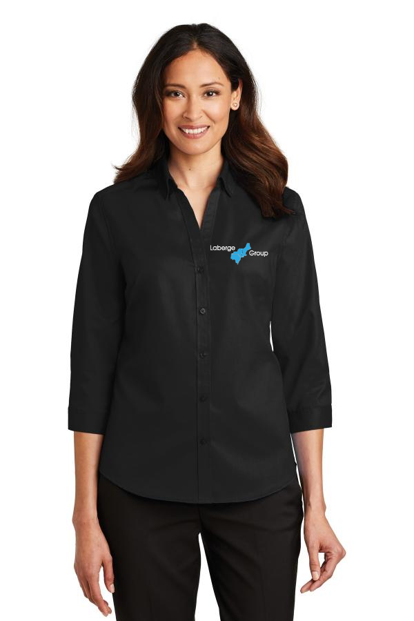 Ladies 3/4-Sleeve SuperPro Twill Shirt
