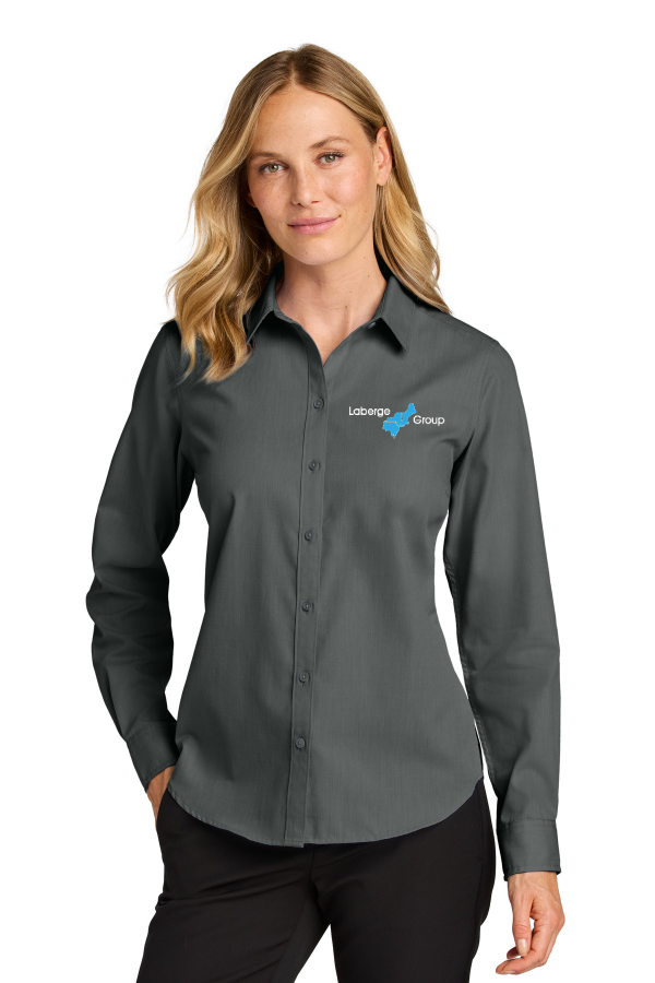 Women s Long Sleeve Nailhead Easy Care Shirt