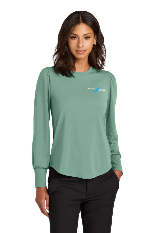 Mercer+Mettle Women s Stretch Jersey Long Sleeve Blouson Top